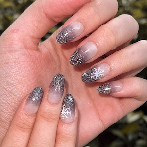 Gel Extensions with Nail Art
